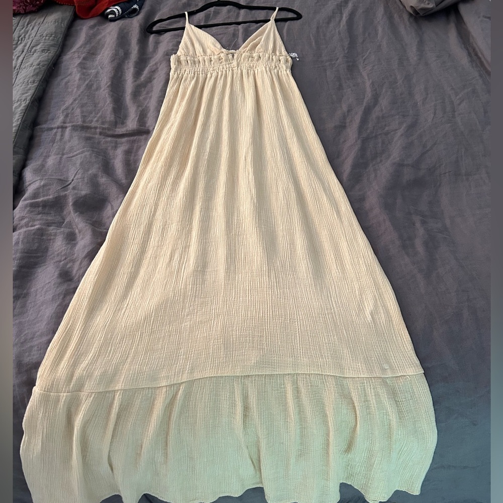 long linen beach dress
